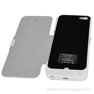 Mobile Phone Power Bank Case for iPhone 5/5S with Flip Cover, 4,200mAh Capacity